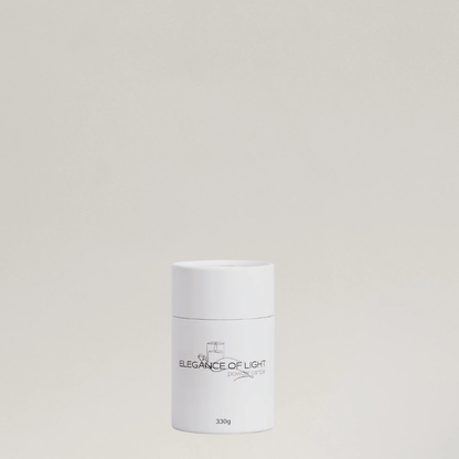 Luxe verpakking met poederkaars met lange brandduur