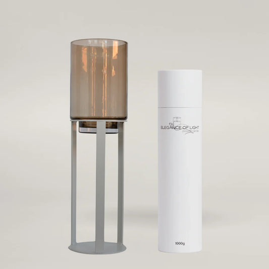 Hurricane Table Stand Beige x Powder Candle