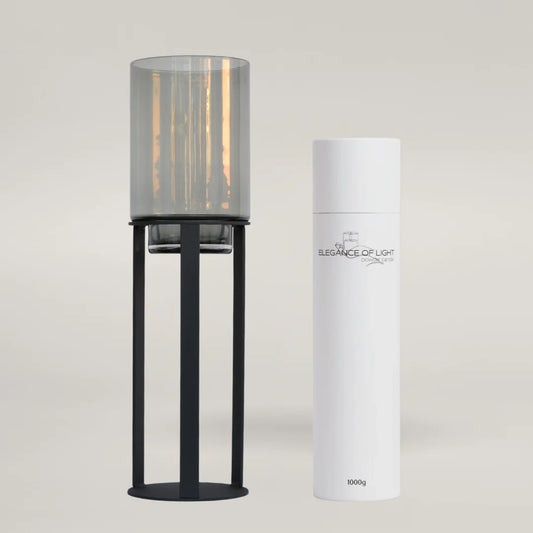 Hurricane Table Stand Black x Powder Candle