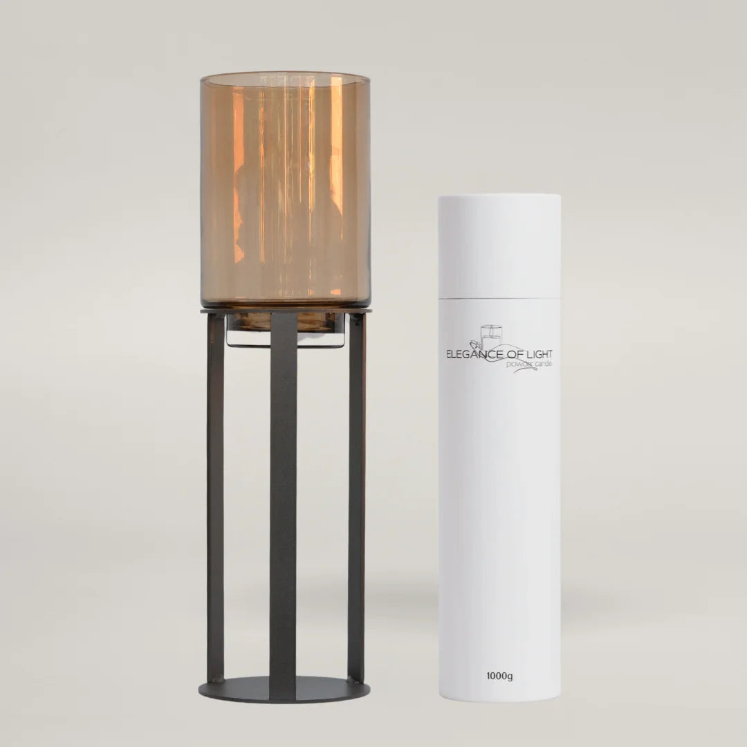 Hurricane Table Stand Brown x Powder Candle